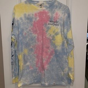 Simply Southern (Life Is Too Short To Be Anything But Happy) Tie Dye Long Sleeve